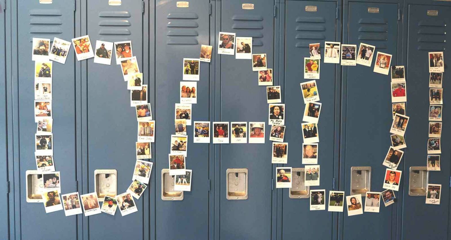 dad spelled out with photos