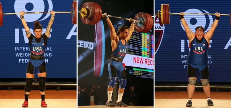 USA Weightlifting team members competing